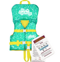 Dark Lightning Coast Guard Approved Baby/Infant Life Vest,USCG Kids Life Jacket 0-30 lbs, Toddler Floaties 20-30 Pounds,Toddler Swim Vest/Water Wings Arm Floaties in Puddle/Sea (Green)